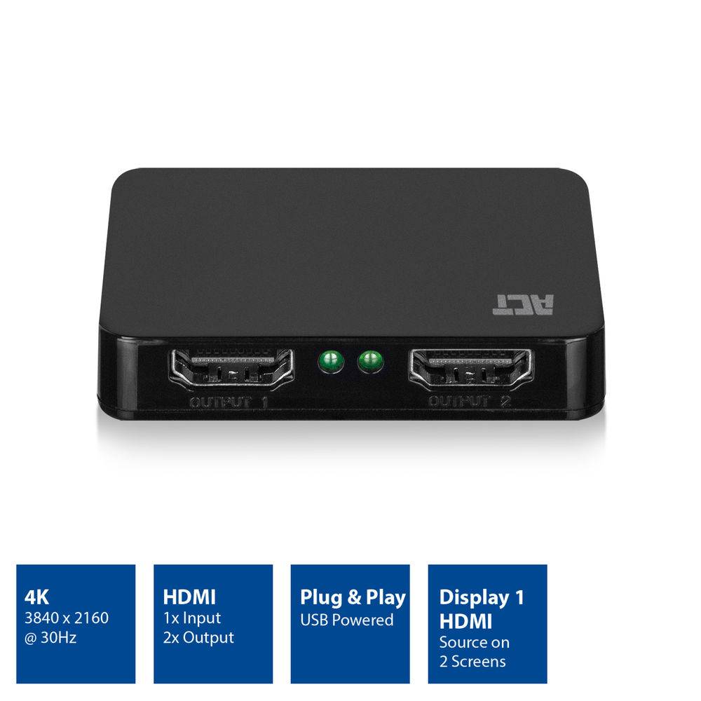 ACT AC7835 4K HDMI 1.4 - 2-Port Splitter-1