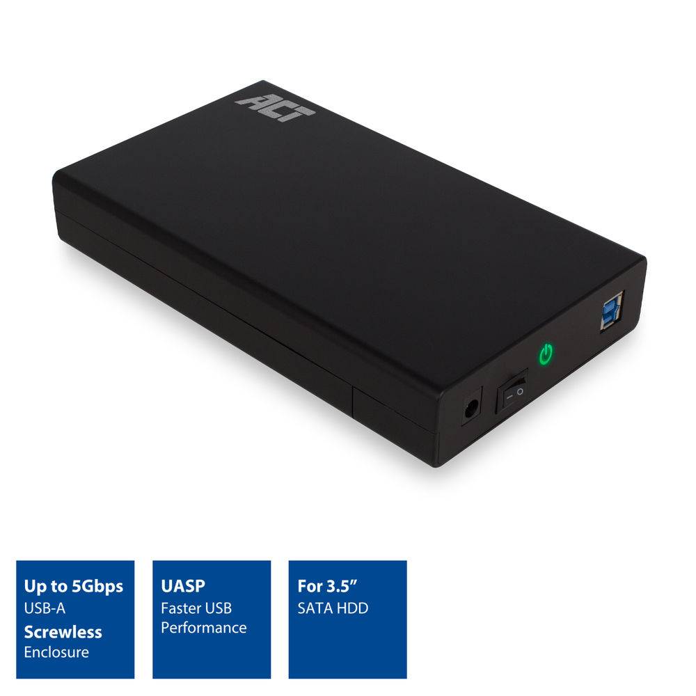 ACT AC1405 3,5" SATA-Festplattengehäuse ohne Schrauben USB 3.2 Gen1-2