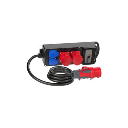 PC ELECTRIC 9441075 - Mobilverteiler "STEYREGG BV" (Eingang: 1x Stecker 400V/32A/5-pol + 2m Kabel | Ausgang: 2x-0