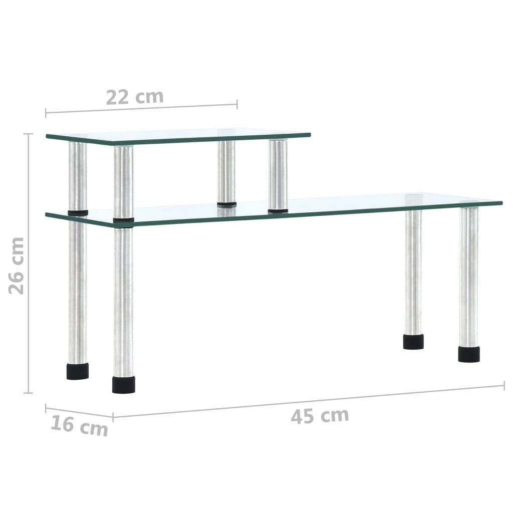 Küchenregal Transparent 45×16×26 cm Hartglas-5