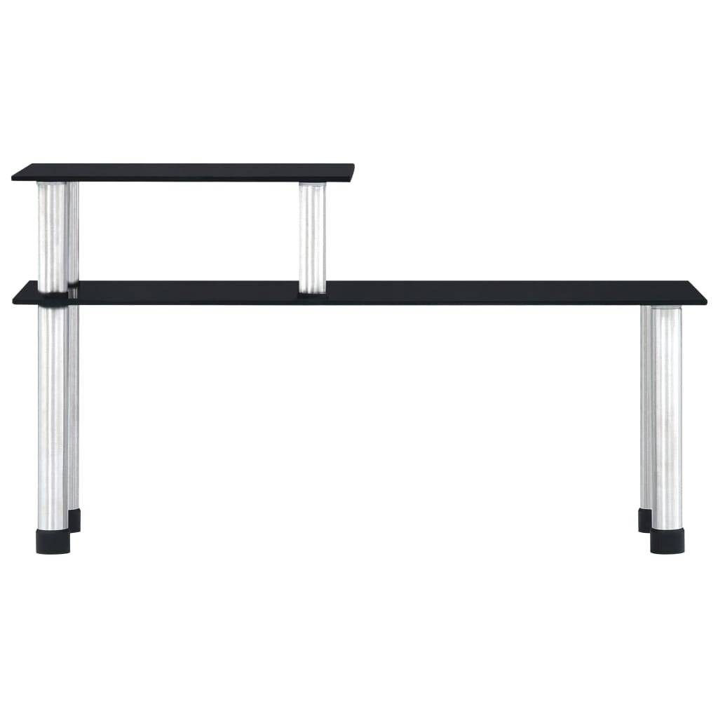 Küchenregal Schwarz 45×16×26 cm Hartglas-2