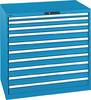 Schubladenschrank H1000xB1023xT725mm blau 1x50,2x75,7x100mmSchubl.Volla.CodeLock