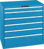 Schubladenschrank H1000xB1023xT725mm blau/blau 6Schubl.Vollauszug,CodeLock LISTA