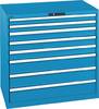 Schubladenschrank H1000xB1023xT725mm blau 2x75,3x100,3x150mmSchubl.Volla.CodeLoc