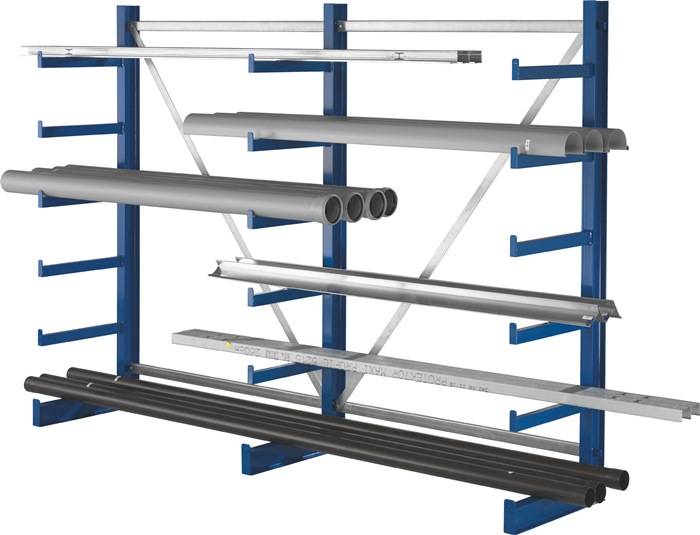 Kragarmregal H2000xB2700xT500mm 2 Felder eins.Trgf.3000 kg-0