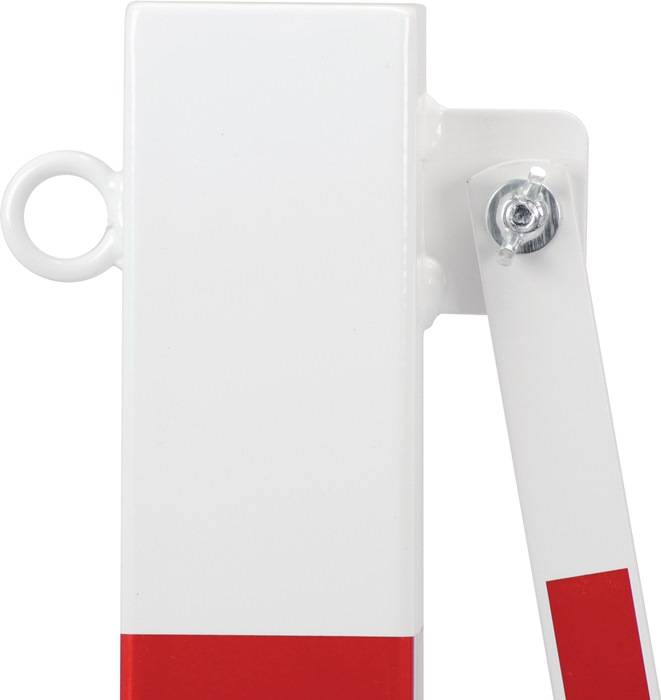 Sperrpfosten L3600xH1000mm m.Scherengitter z.Aufschr.rot/weiß-3