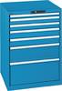 Schubladenschrank H1000xB717xT725mm blau 7Schubl.Vollauszug,KeyLock