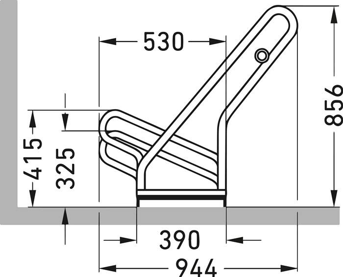 Fahrradständerreihenanlage 2504 1-s.90Grad verz.Anz.Radstände 4 z.Schr.WSM-3
