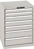 Schubladenschrank H850xB717xT725mm grau/grau 7 Schubl.Vollauszug,KeyLock
