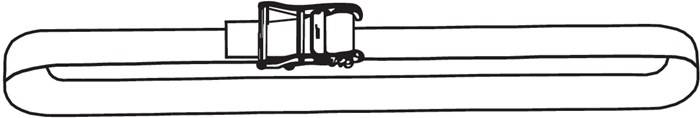 Ratschen-Zurrgurt DIN 12195-2 L.4m B.50mm 1-tlg.m.Ratsche LC U 2000 daN-0
