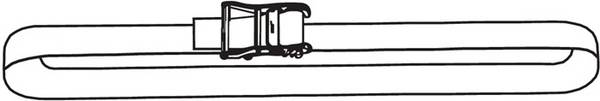 Ratschen-Zurrgurt DIN 12195-2 L.4m B.50mm 1-tlg.m.Ratsche LC U 2000 daN