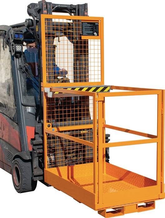 Arbeitsbühne B805xT1290xH1990mm gelborange lack.Trgf.300kg BAUER