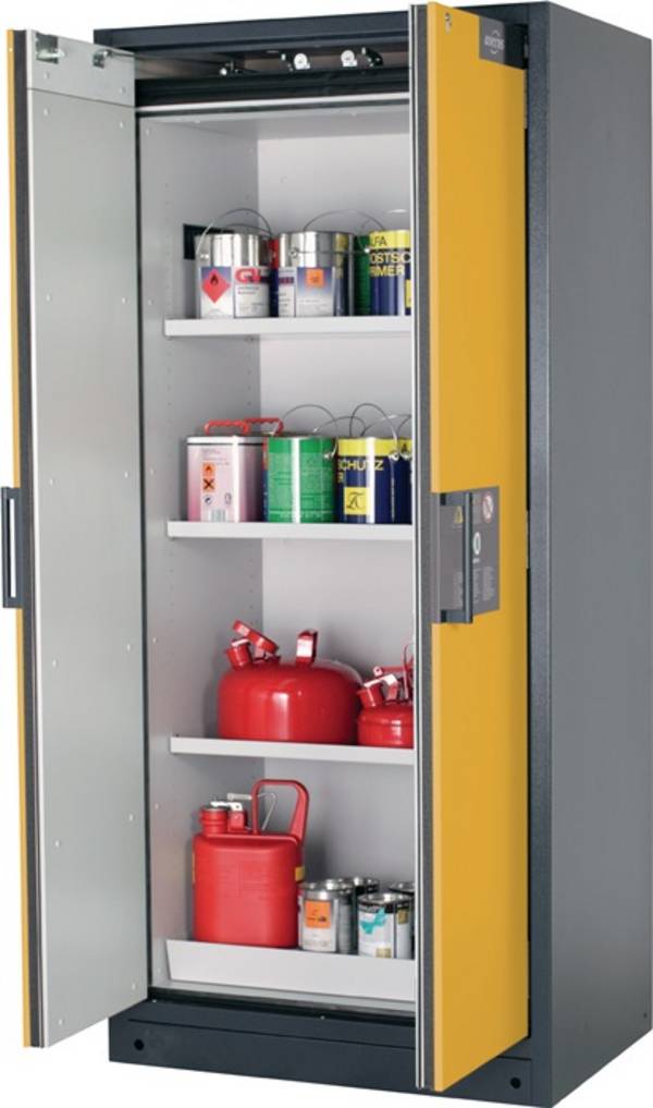 Sicherh.-Schrank Typ 90 H1953xB893xT615mm grau/ sicherheitsgelb,RAL 1004 ASECOS