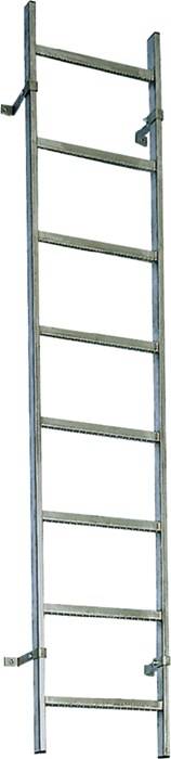 Schachtleiter V4A L.1680mm äußere B.340mm Holm-Gr.50x20mm Lochsprosse 29 x 29mm-0