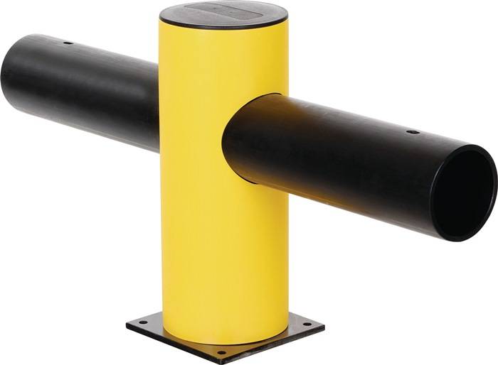 Mittelpfosten f.Verkehrsbarriere H.500mm f.1 Balken schwarz f.Außenber.D-FLEXX-0