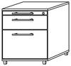 Rollcontainer Belo H590xB428xT580mm lichtgrau 1 Schubl.u.1 Hängeregistratur