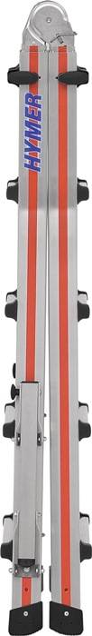 Teleskopleiter Alu.4x5 Sprossen max.Gesamtbelastung 150kg HYMER-1