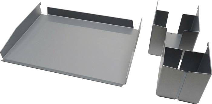 Ablageset bestehend a.Zettel-/Stiftebox u.Ablage A4,silber-0