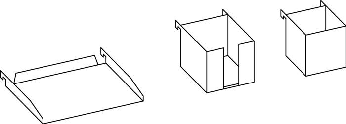 Ablageset bestehend a.Zettel-/Stiftebox u.Ablage A4,silber-1