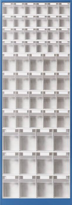 Magazinschrank H1820xB634xT200mm lichtgrau Klarsichtmagazine 24xB,20xC,12xD-0