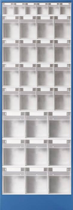 Magazinschrank H1820xB634xT200mm lichtgrau Klarsichtmagazine 6xB,16xD,9xE-0