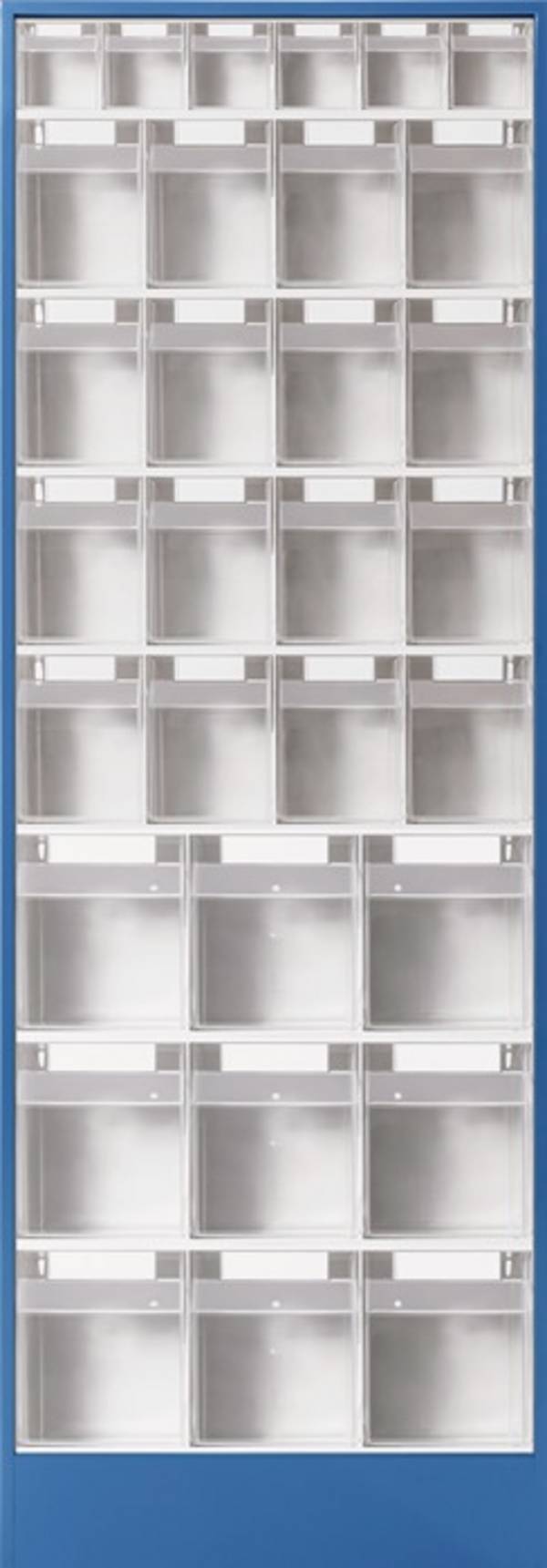 Magazinschrank H1820xB634xT200mm lichtgrau Klarsichtmagazine 6xB,16xD,9xE