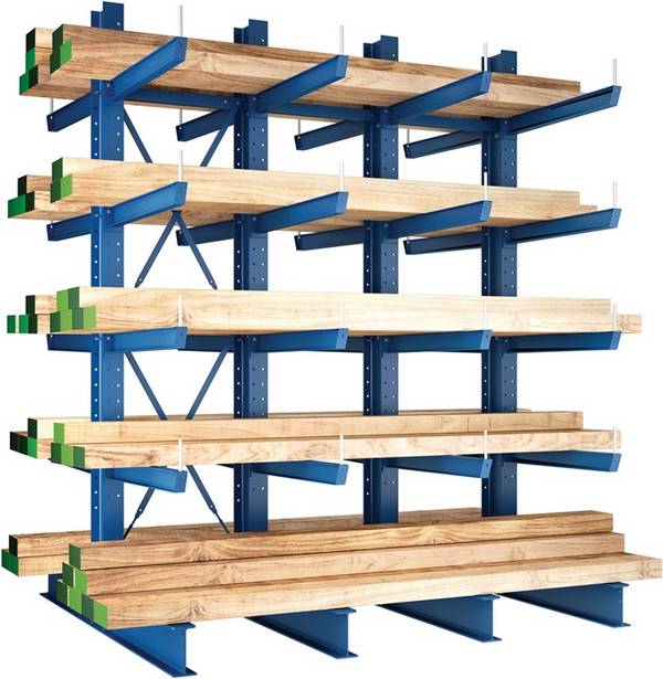 Kragarmregal H3000xB3090xT2x1000mm 3Felder doppels.blau Trgf.20720kg META