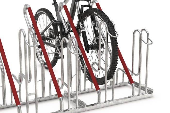 Fahrradständerreihenanlage 4504 1-s.90Grad verz.Anz.Radstände 4 z.Schr.WSM-2
