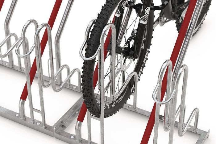 Fahrradständerreihenanlage 4504 1-s.90Grad verz.Anz.Radstände 4 z.Schr.WSM-3