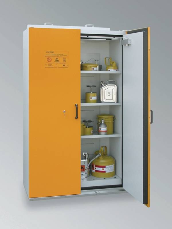 Sicherh.-Schrank Typ90 H1935xB1400xT598mm grau/gelb Vollblechtüren LACONT