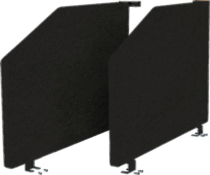 Akustik-Seitenwand Grundset a 2 St.graumeliert B735xH500mm
