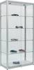 Vitrine H2000xB1000xT500mm Schiebetür Beleuchtung NV Alu-silberfarbig WSM