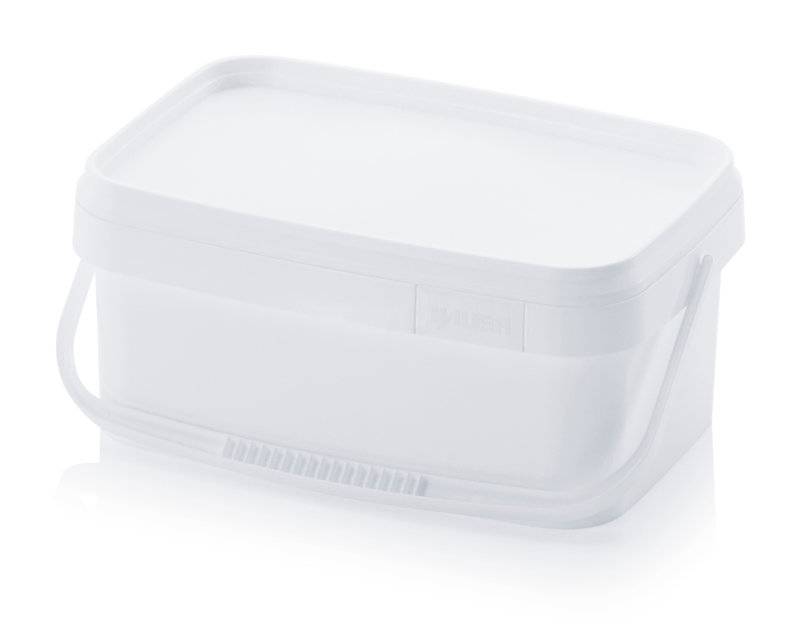 Eimer rechteckig Typ EE 5,6-286.198+DK - 28,5 x 19,7 x 14,8 cm Verkehrsweiß-0