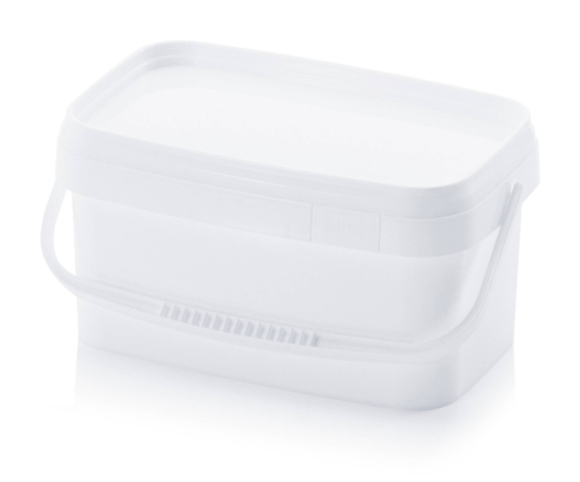 Eimer rechteckig Typ EE 2,6-235.150+DK - 23,5 x 15 x 11,4 cm Verkehrsweiß-0