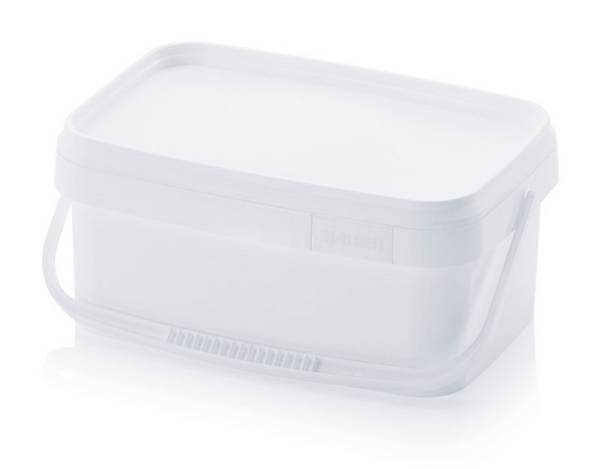Eimer rechteckig Typ EE 3,2-250.169+DK - 25 x 16,9 x 11,4 cm Verkehrsweiß