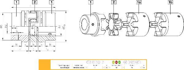 Nabe 1.0 Bauteil 1 Rotex 75 GG, Bohrung Ø 60H7 NnD 6885/1-1