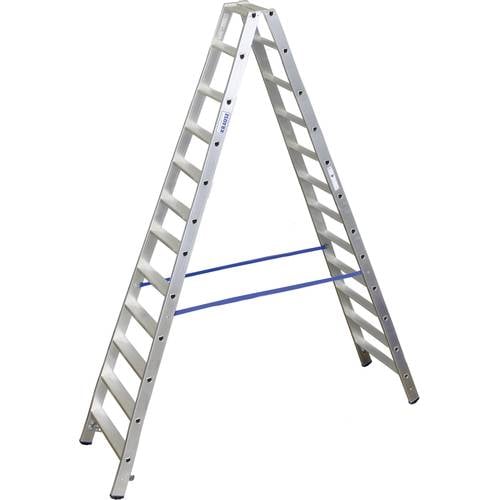 Krause 124784 Aluminium Stufen-Doppelleiter Arbeitshöhe (max.): 4.35 m Silber DIN EN 131 17.5 kg