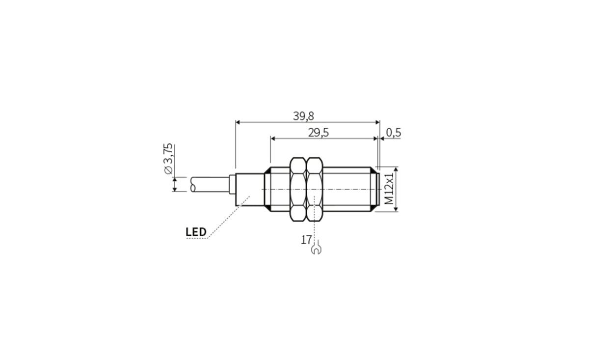 Induktiver Sensor M12 4 mm IP67 - M12 - AI907 - autosen-2