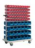 Fahrregal H1450xB1010xT540mm lichtgrau 90xMK 5 rot,48xMK 4 blau MAUSER