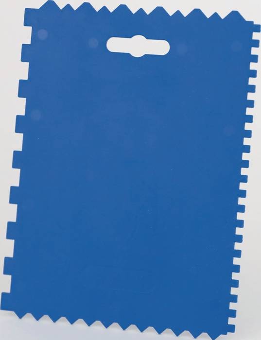 Kleberspachtel L.177mm B.130mm Zahn 4x4x4 mm/8x8x8mm Ku.(PP)-0