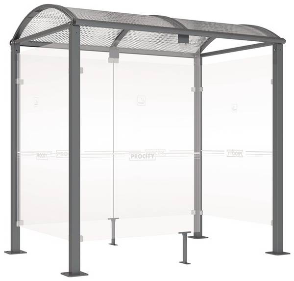 Unterstand H2547xB2500xT1560mm STA verz.u.besch.grau ESG-Glas SPL