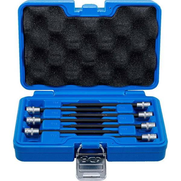 Bit-Einsatz-Sortiment Antrieb Innenvierkant 6,3 mm (1/4") T-Profil (für Torx) mit Kugelkopf T10 - T
