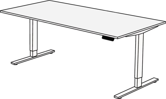 Schreibtisch M-ove silber H720-1200xB1800xT800mm anth.-1
