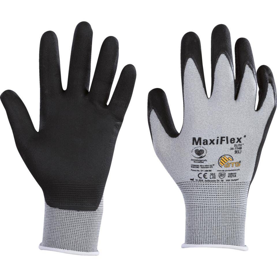 ATG ESD-Schutzhandschuh MaxiFlex® Elite™, Kat.II, Mischgewebe, 225mm, Größe 10-0