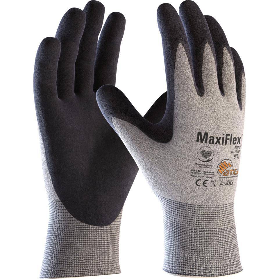 ATG ESD-Schutzhandschuh MaxiFlex® Elite™, Kat.II, Mischgewebe, 225mm, Größe 10-1
