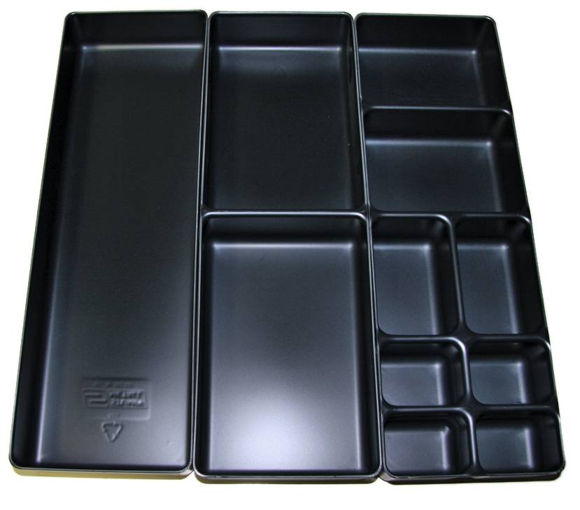Einteilungsset,11 Fächer,Kunststoff,schwarz-0