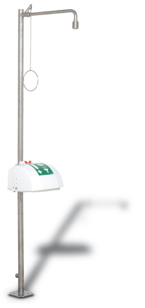 Körper-/Augendusche,Becken m. Abdeckung,Anschluss 1 1/4" innen,Edelstahl,Bodenaufstellung-0