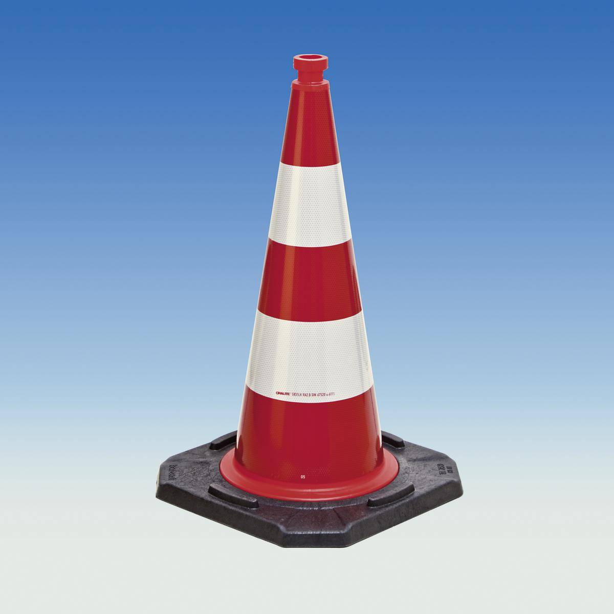 Leitkegel,H 750mm,PVC,rot/weiß,retroreflektierend-1