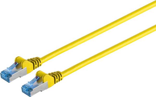 Patchkabel, cat 6A, S/FTP, PIMF, gelb, 1,0m
