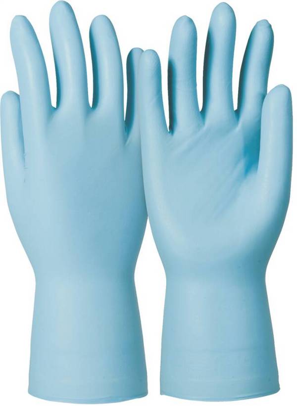 Einmalschutzhandschuh Nitril Dermatril® P 743 074310082C Größe 10 Farbe blau Trägermaterial Nitril Gauge - Mat.-Stärke